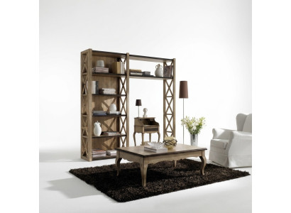 Étagère à livres Tablette Étagère Armoire 2 pièces Mobilier de bureau Bureau en bois massif