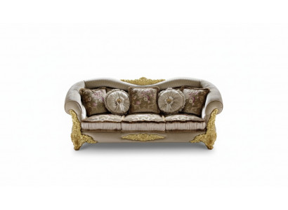 Möbel Textilsofa Barock 3 Sitz Klassischer Dreisitzer Sofa Couch Polster