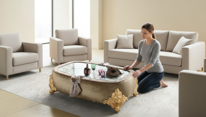 Salon Tables Baroque Bois Tables Basse Café Classique r Table Basse