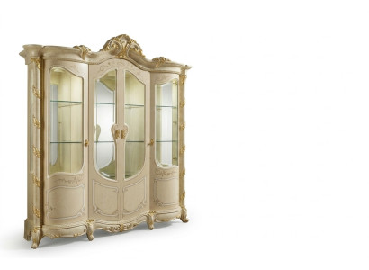Armoire En bois massif Bahut Vitrine Salon Meubles En bois massif Vitrines en verre