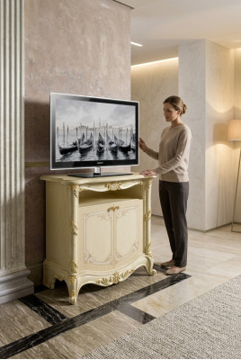 Bois Mobilier de salon nouvel Étagère murale de salon Armoire TV Étagère nouvelle Bas de télévision
