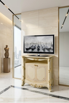Bois Mobilier de salon nouvel Étagère murale de salon Armoire TV Étagère nouvelle Bas de télévision