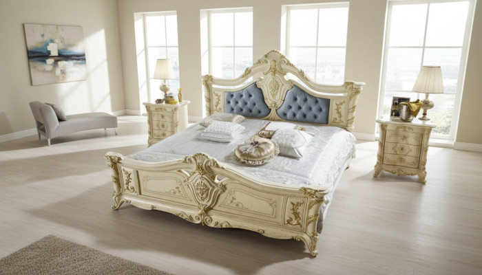 Design de meubles Meubles Italie Lit Meubles Lit double Bois naturel Chambre