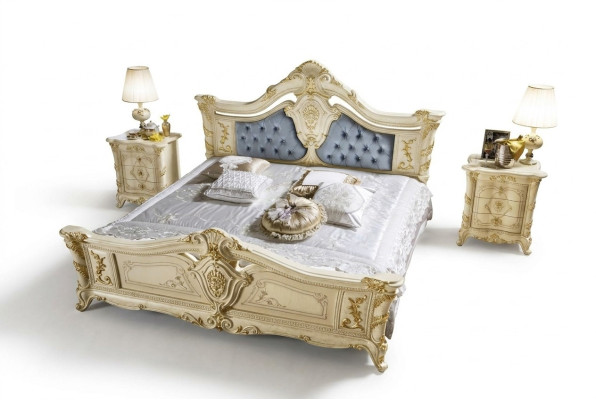 Design de meubles Meubles Italie Lit Meubles Lit double Bois naturel Chambre