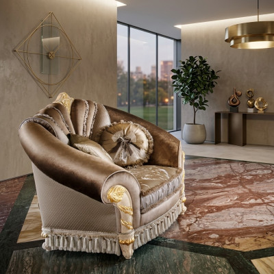 Rembourrage Détente Tissu Textile Salon Club Fauteuil d'appoint simple Mobilier neuf Fauteuil Design