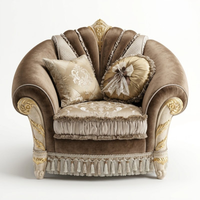Rembourrage Détente Tissu Textile Salon Club Fauteuil d'appoint simple Mobilier neuf Fauteuil Design