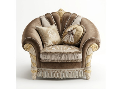 Rembourrage Détente Tissu Textile Salon Club Fauteuil d'appoint simple Mobilier neuf Fauteuil Design