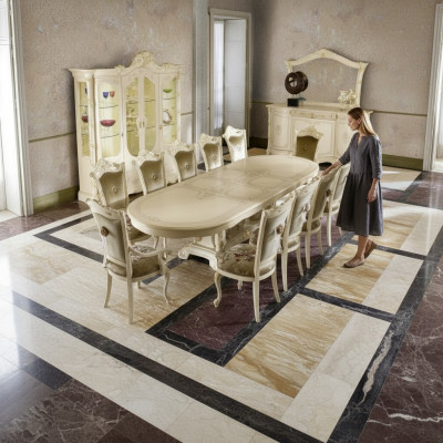 Table de salle à manger de luxe Design italien Mobilier Ameublement Tables Bois massif