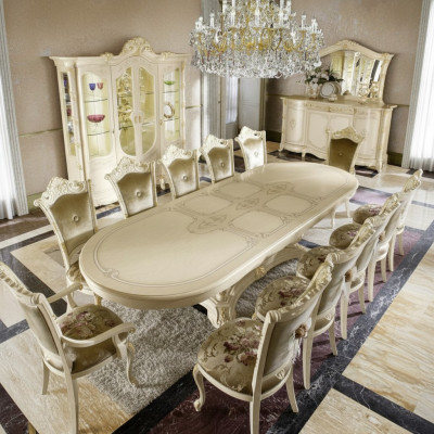 Table de salle à manger de luxe Design italien Mobilier Ameublement Tables Bois massif