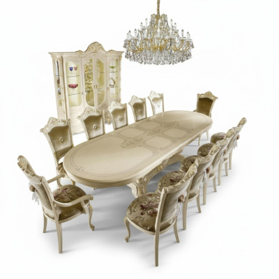 Table de salle à manger de luxe Design italien Mobilier Ameublement Tables Bois massif