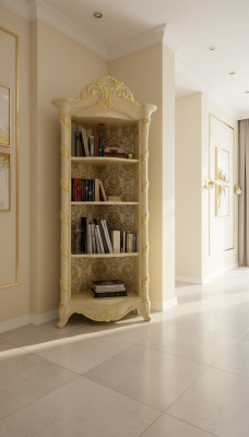 Classique Armoire Bibliothèque en bois nouvelle Étagère de livres Vitrine vitrine cabinet