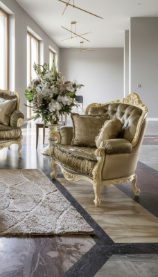 Design Canapés Tapisserie Canapés Textile Relax Art déco Canapé 2 places neuf 2 places