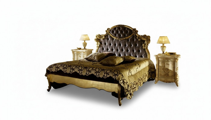 Lits de luxe Chesterfield de chambre d'hôtel de meubles baroques classiques nouveau