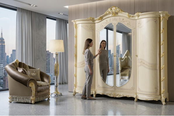 Meubles Baroques nouveaux classiques Armoire Armoires Armoire à coucher en bois