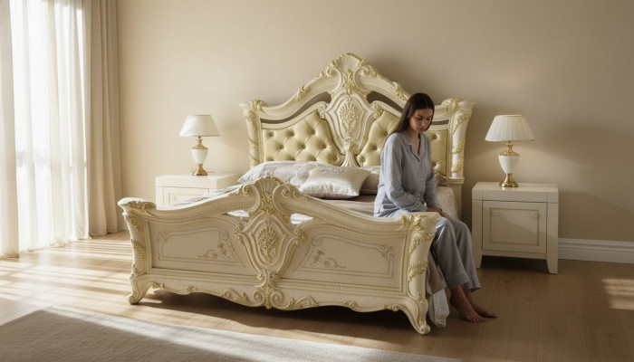 Chambre Luxe Lit Table de chevet Commode Ensemble complet Mobilier Hôtel