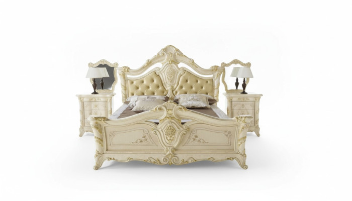 Chambre Luxe Lit Table de chevet Commode Ensemble complet Mobilier Hôtel