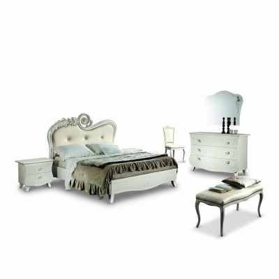 Classique lits de luxe Chesterfield meubles Chambre Baroque Hôtel Tissu
