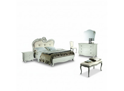 Classique lits de luxe Chesterfield meubles Chambre Baroque Hôtel Tissu