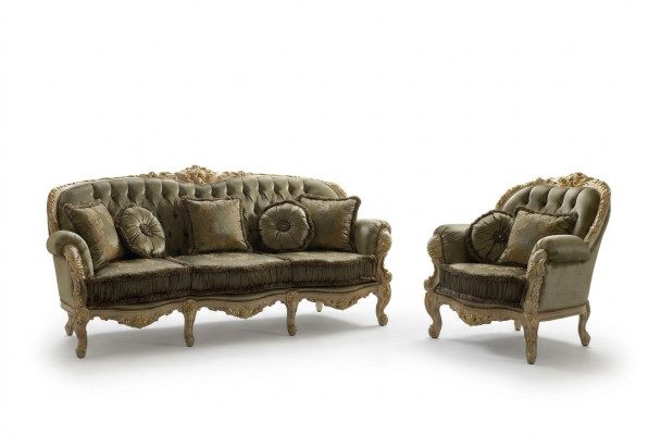 Canapé Design Italien Ensemble de canapé 3+1 place Canapé Rembourrage Mobilier Suite