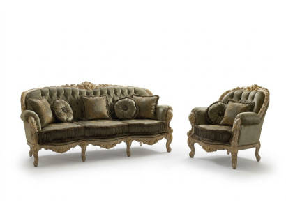 Canapé Design Italien Ensemble de canapé 3+1 place Canapé Rembourrage Mobilier Suite