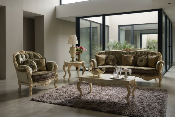 Ensemble de sièges 3+2 places Canapés rembourrés de design Tissu Relax Classic s neuf Marron