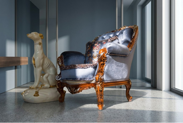 Design de luxe Classique Lehn Fauteuil en textile 1 place Canapé Rembourrage Canapés une place
