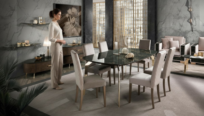 Table de salle à manger Noire Tables de designer Design moderne Mobilier de luxe Table de salle à manger Cuisine
