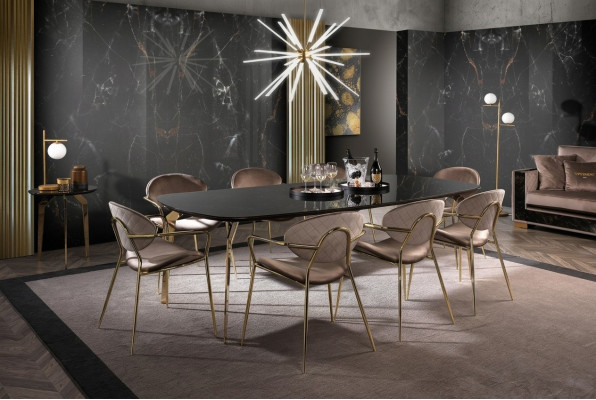 Groupe de mobilier Ameublement Table + 6 chaises Ensemble Table à manger Suite Salle à manger 7 pièces.