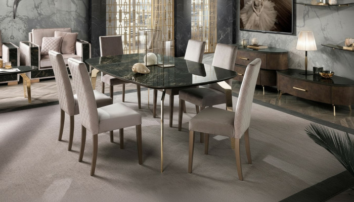Luxueux ensemble salle à manger Table de salle à manger Chaise XL Tables de tables Chaises Design en bois 7 pièces nouveau