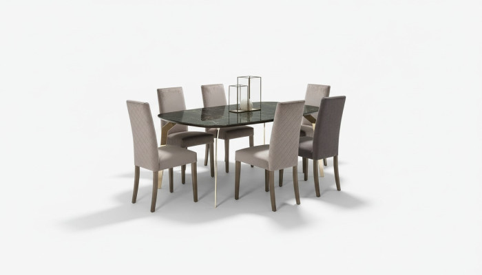 Luxueux ensemble salle à manger Table de salle à manger Chaise XL Tables de tables Chaises Design en bois 7 pièces nouveau