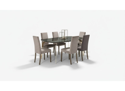 Luxueux ensemble salle à manger Table de salle à manger Chaise XL Tables de tables Chaises Design en bois 7 pièces nouveau