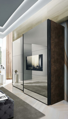 Garde-robe Meubles de chambre en bois massif Italie Armoire en bois massif