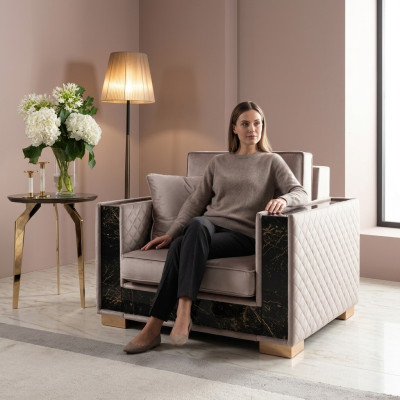 Designer de revêtements textile pour 1 siège, canapé neuf avec fauteuil 120x102cm.