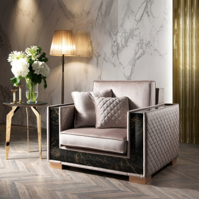 Designer de revêtements textile pour 1 siège, canapé neuf avec fauteuil 120x102cm.