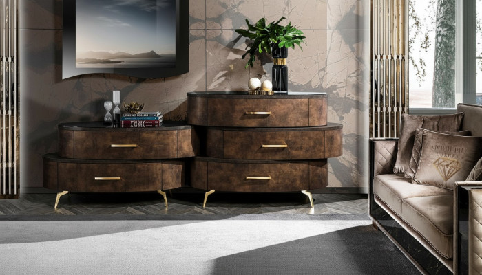 Luxueux coffrets en bois Armoire étagère Console Mobilier neuf Conception de commode Armoire