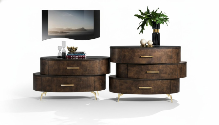 Luxueux coffrets en bois Armoire étagère Console Mobilier neuf Conception de commode Armoire