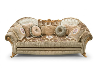 Baroque Rococo Canapé 3 places Canapé en textile Canapés Design de luxe Meubles italiens