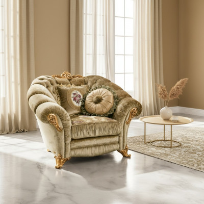 Fauteuil inclinable de designer Sofa Seater Baroque Rococo Chaise de salon Fauteuil de salon