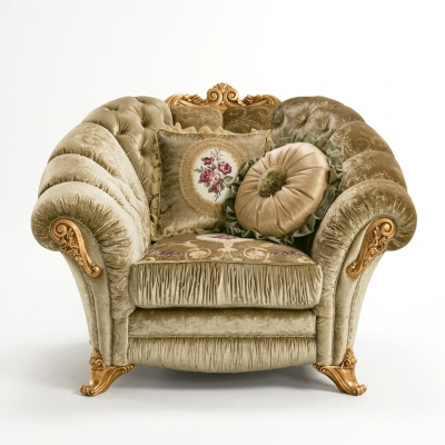 Fauteuil inclinable de designer Sofa Seater Baroque Rococo Chaise de salon Fauteuil de salon