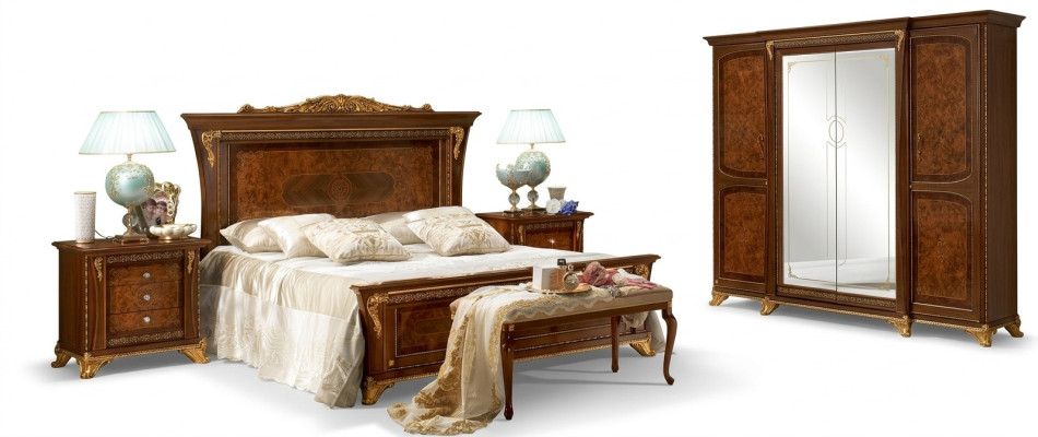 Suite de groupe de luxe, nouveau lit 2x table de chevet 3 pièces ensemble de chambre