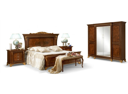 Suite de groupe de luxe, nouveau lit 2x table de chevet 3 pièces ensemble de chambre