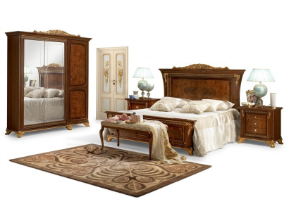 Chambre Baroque Rococo Meubles en Bois Lit Tapisserie Lits Doubles de Luxe