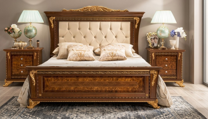 Lit double Bois massif Chambre Lits Design Lit MobilPiu de luxe