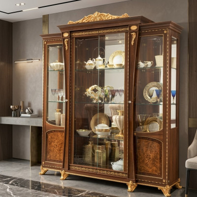 Vitrine Salle à manger Buffet en bois Armoires Meubles Buffet en verre Armoire