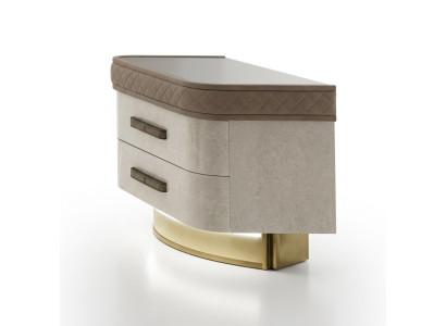 Chambre Consoles Table de chevet Table d'appoint Design moderne Mobilier Bois Beige neuf