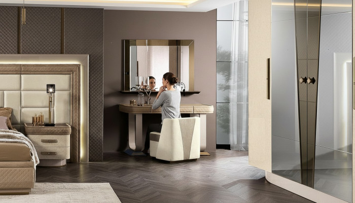 Coiffeuse Chambre Tabouret Ensemble Coiffeuse Console Miroir