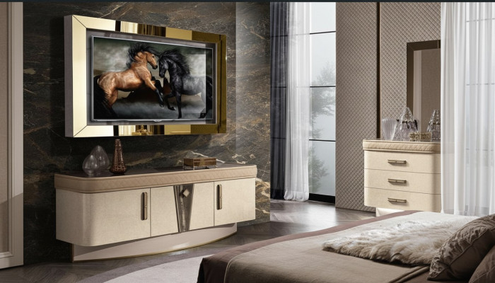 Ensemble mural moderne Commode Armoire TV Salon Unités murales Salon Ensemble Cadre TV