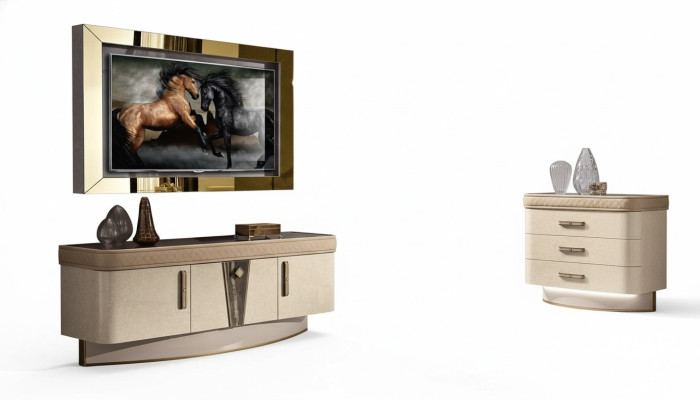 Ensemble mural moderne Commode Armoire TV Salon Unités murales Salon Ensemble Cadre TV