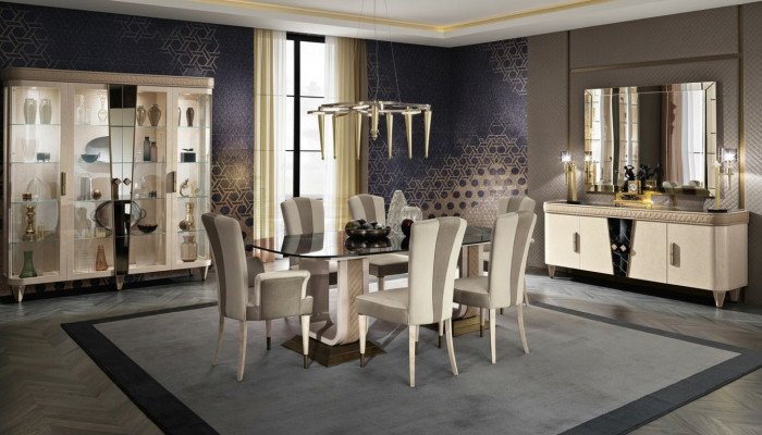 Mobilier Tables dessus de travail en aspect marbre nouveau design italien de luxe