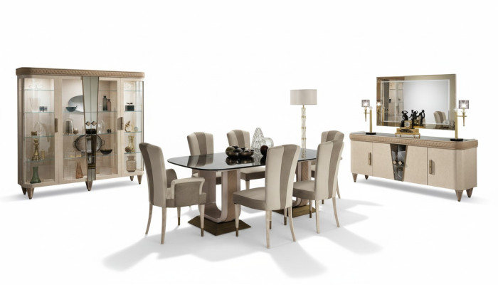 Mobilier Tables dessus de travail en aspect marbre nouveau design italien de luxe